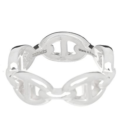 Hermes Sterling Silver PM Chaine d'Ancre Enchainee Band Ring 55 7.25 4 of 7