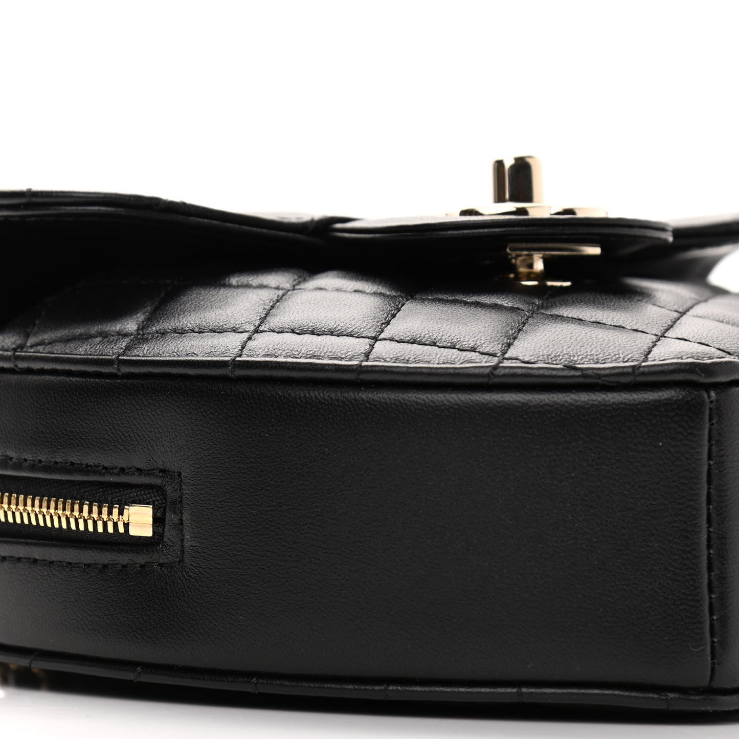 Lambskin Quilted CC In Love Heart Bag Black