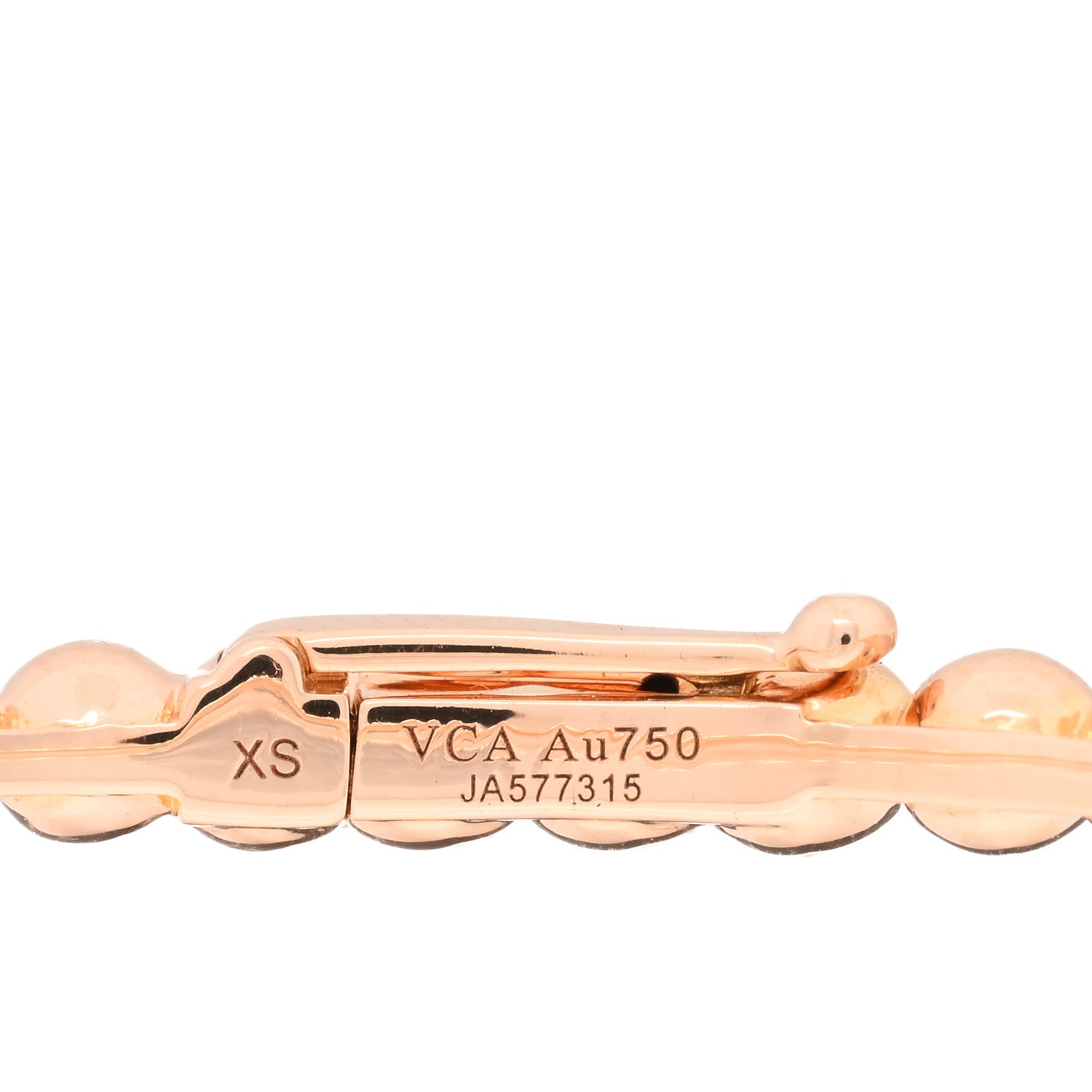 Van Cleef & Arpels 18K Rose Gold Perlee Pearls of Gold Bracelet XS 3 of 4