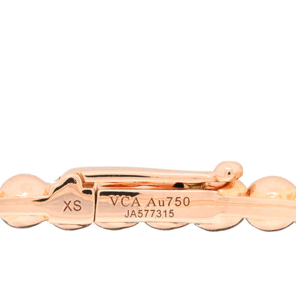 Van Cleef & Arpels 18K Rose Gold Perlee Pearls of Gold Bracelet XS 3 of 4