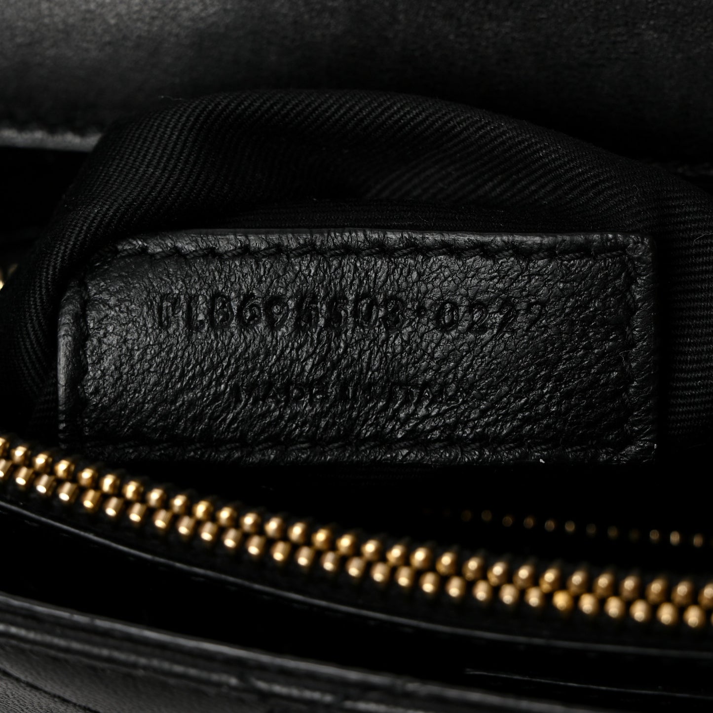 Calfskin Quilted Lacquered Gaby Satchel Black