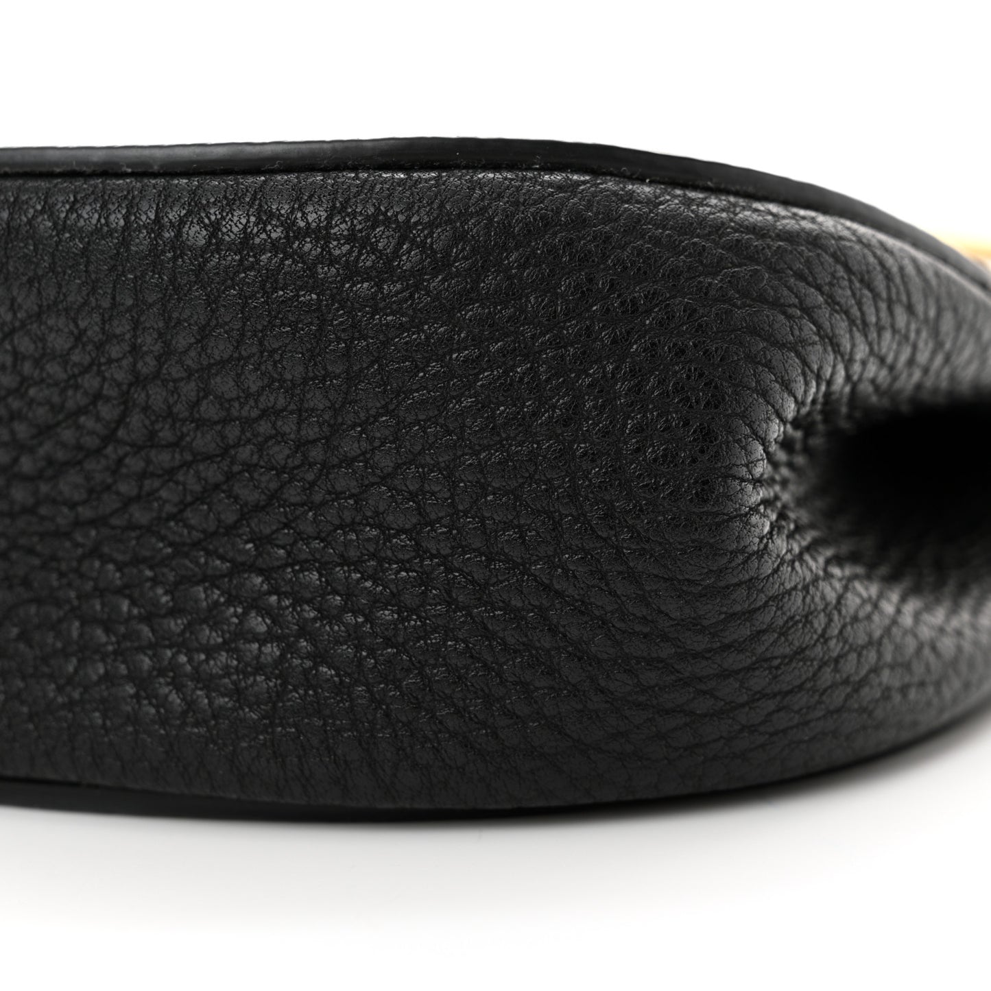 Grained Lambskin Mini Drew Shoulder Bag Black