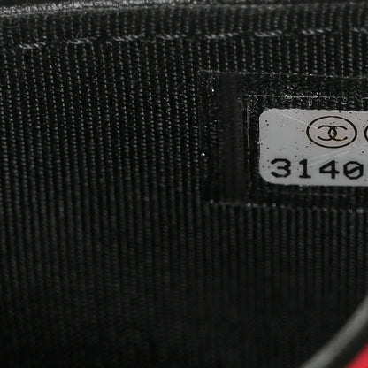 Chanel Lambskin Quilted Pearl Crown Clutch With Chain Black 9 of 14