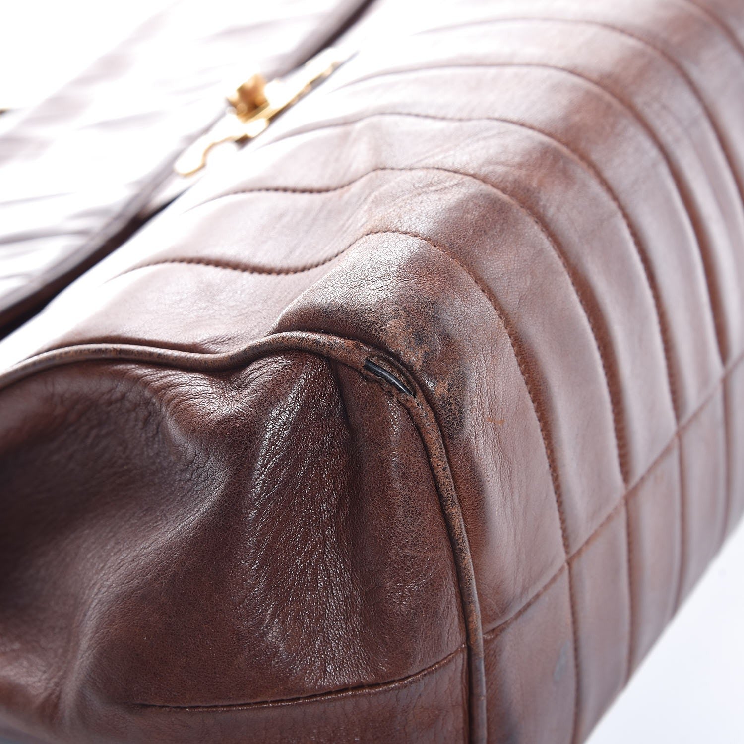 Chanel Lambskin Vertical Quilt Maxi Flap Brown 10 of 17