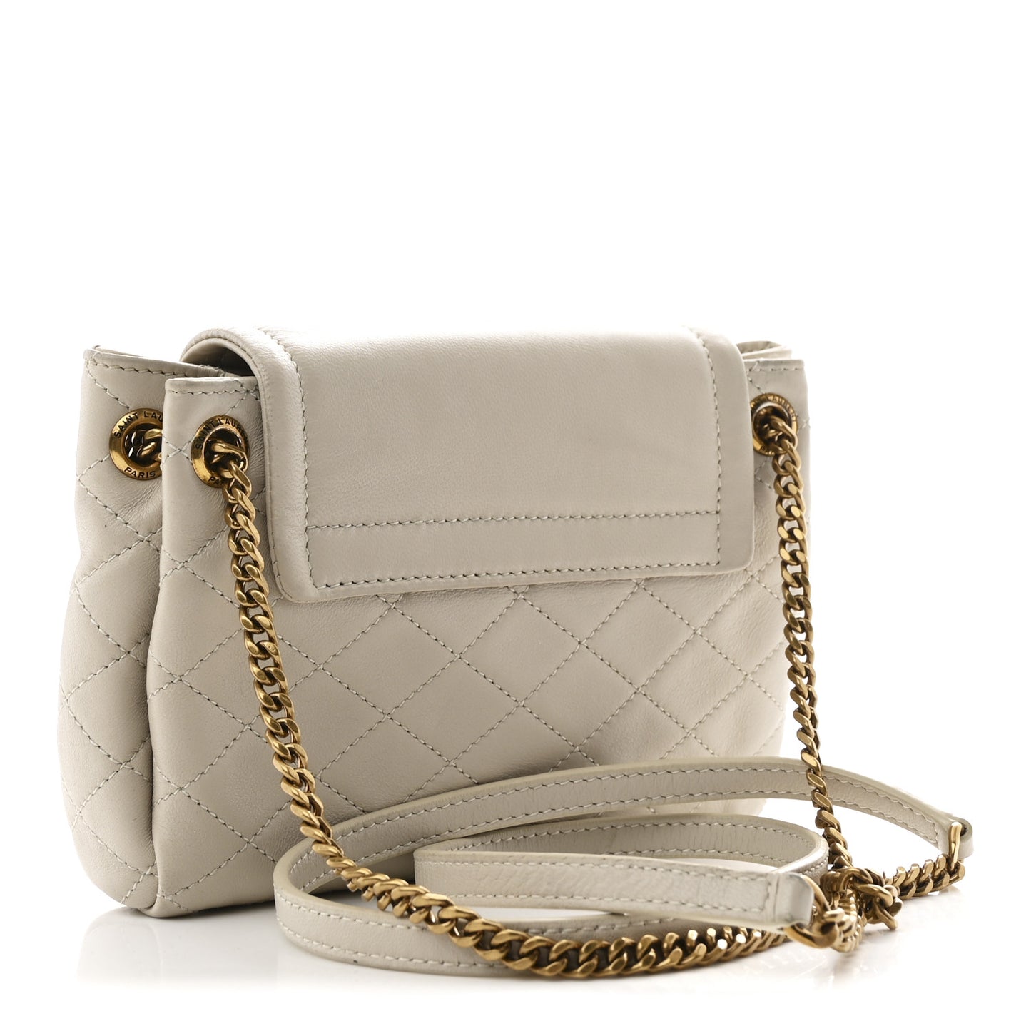 Lambskin Quilted Monogram Mini Nolita Crema Soft
