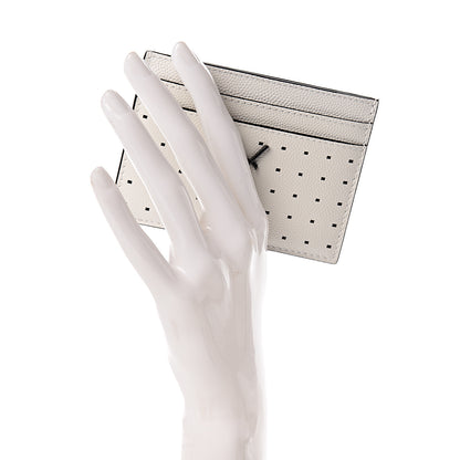 Saint Laurent Grain De Poudre Geo Print Card Case White Black 2 of 8