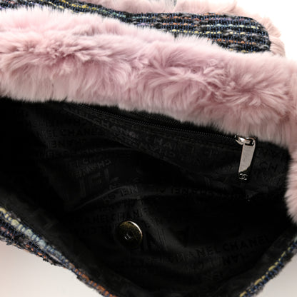 Chanel Rabbit Fur Tweed Small Fantasy Flap Pink 5 of 10