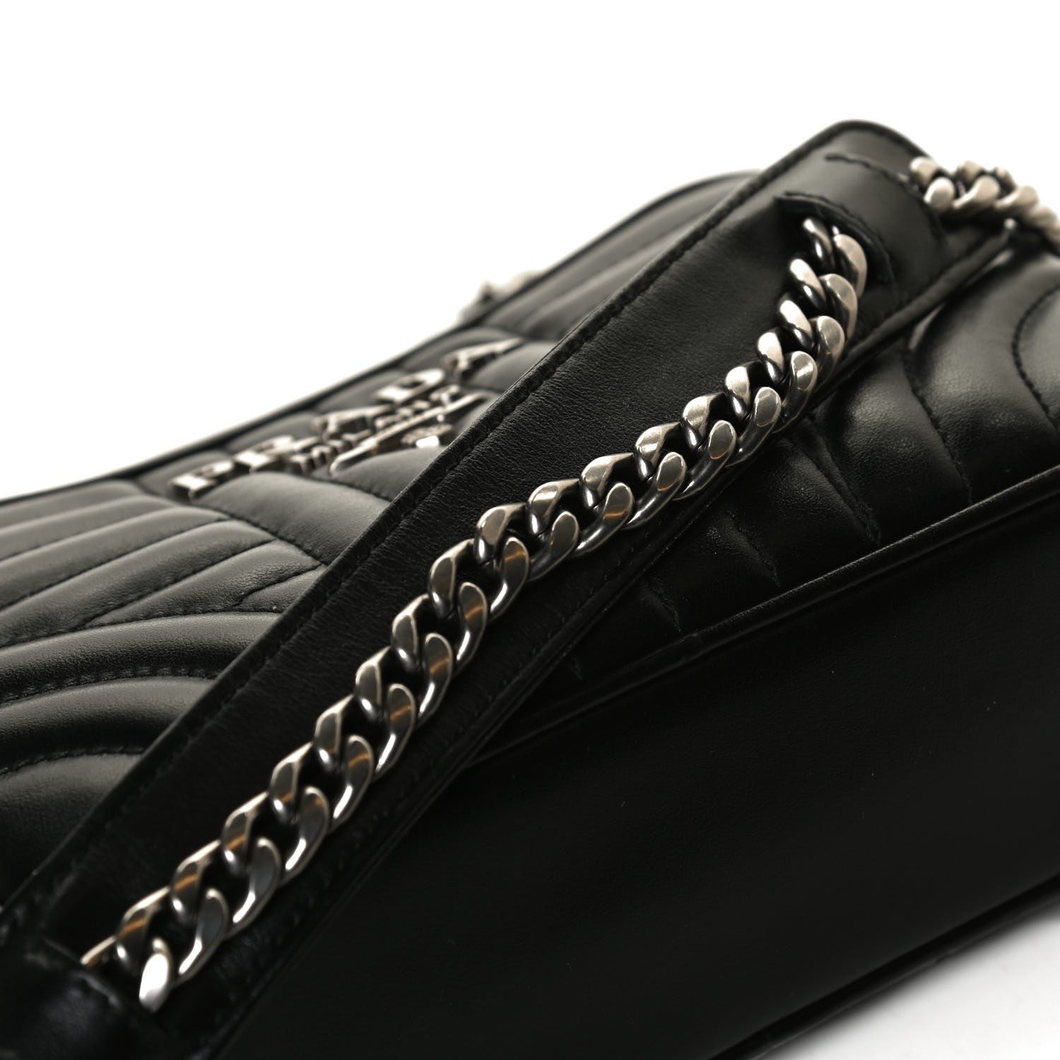 Prada Soft Calfskin Diagramme Crossbody Bag Black 11 of 14