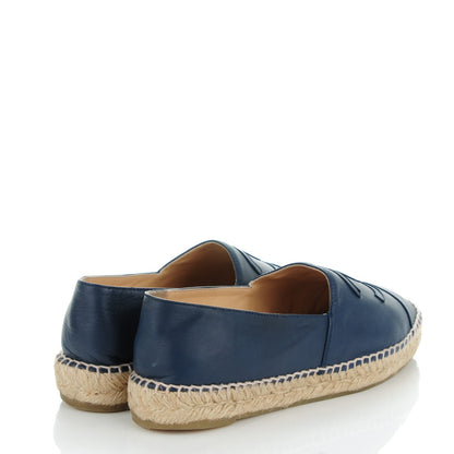 Chanel Lambskin CC Espadrilles 39 Dark Navy 4 of 9