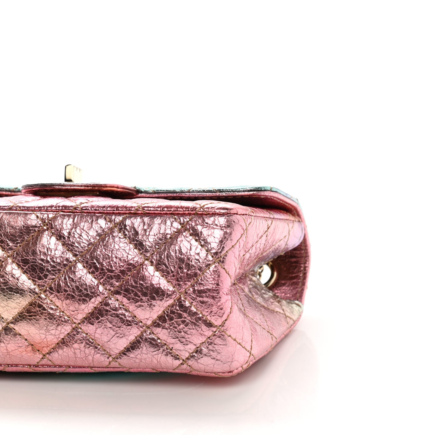Metallic Goatskin Quilted Mini 2.55 Reissue Flap Multicolor