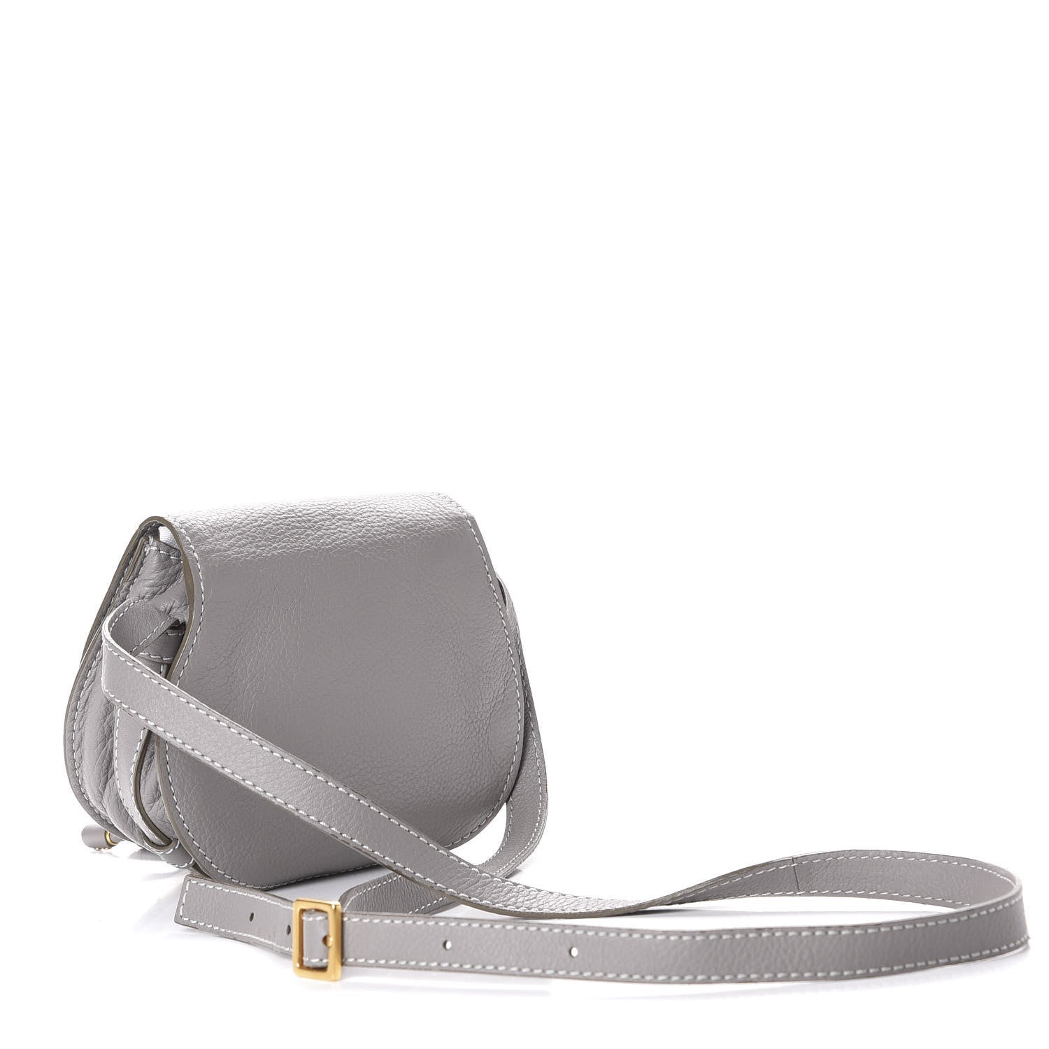 Chloe Calfskin Mini Marcie Round Crossbody Bag Cashmere Grey 3 of 11