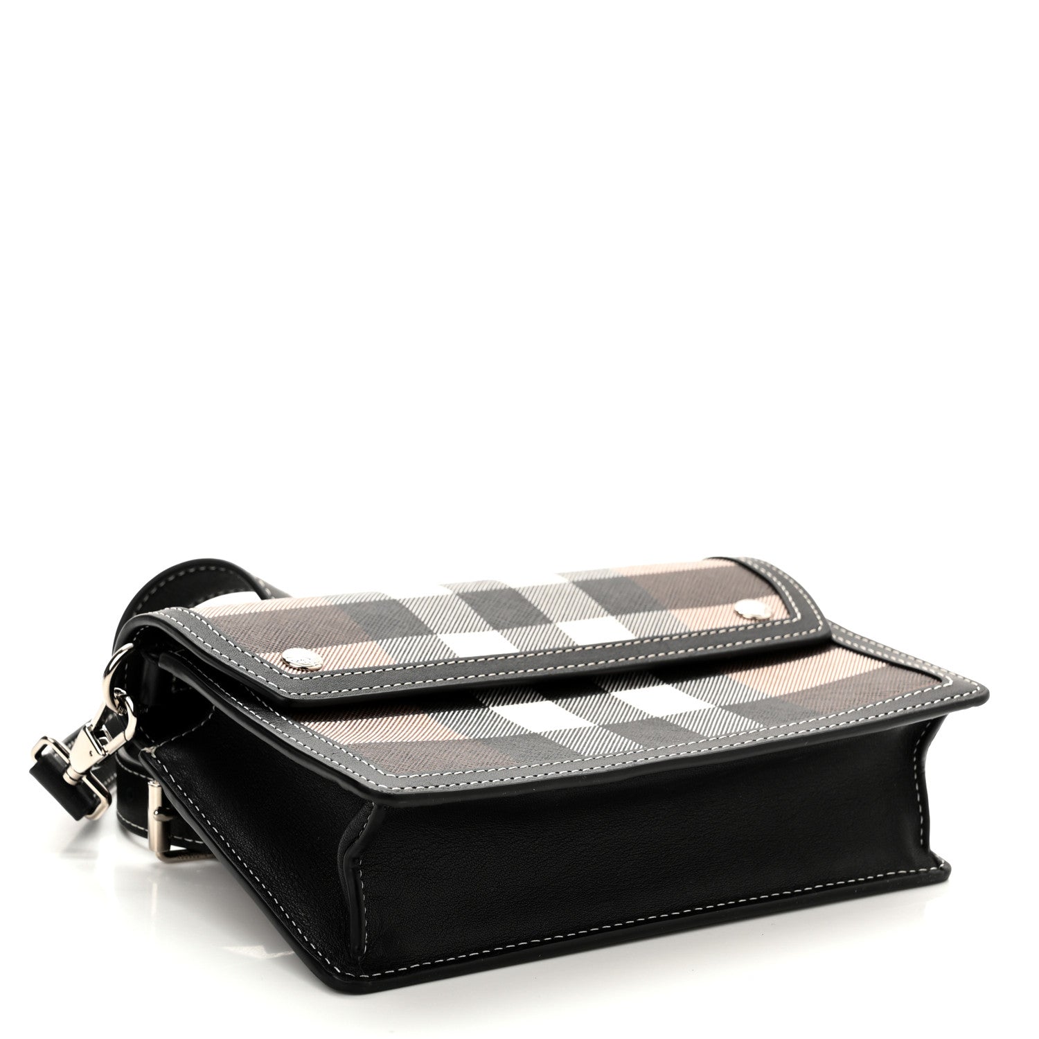 Burberry E-Canvas Giant Check Oscar Crossbody Dark Birch 4 of 9