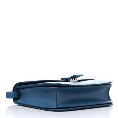 Celine Box Calfskin Medium Classic Box Flap Bag Slate Blue 4 of 10