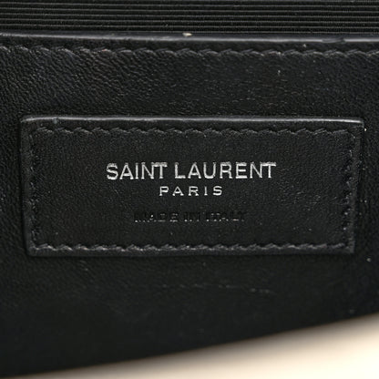 Saint Laurent SAINT LAURENT Grain De Poudre Textured Mixed Matelasse Medium Triquilt Monogram Satchel Porcellana 6 of 11