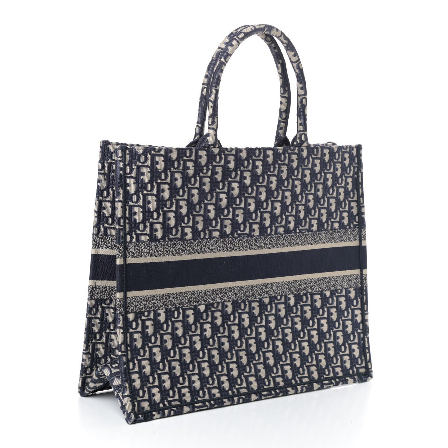 Oblique Book Tote Blue Multicolor