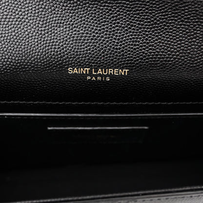 Saint Laurent Grain De Poudre Small Monogram Kate Satchel Black 6 of 13