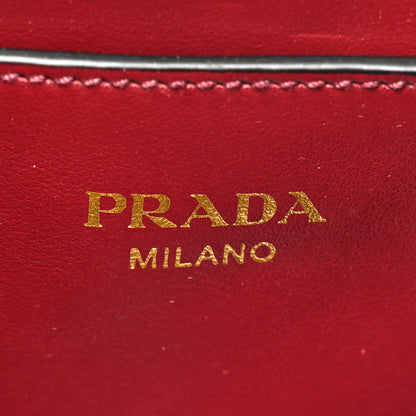Prada Saffiano Soft Calfskin Small Zippered Tote Cerise 6 of 9