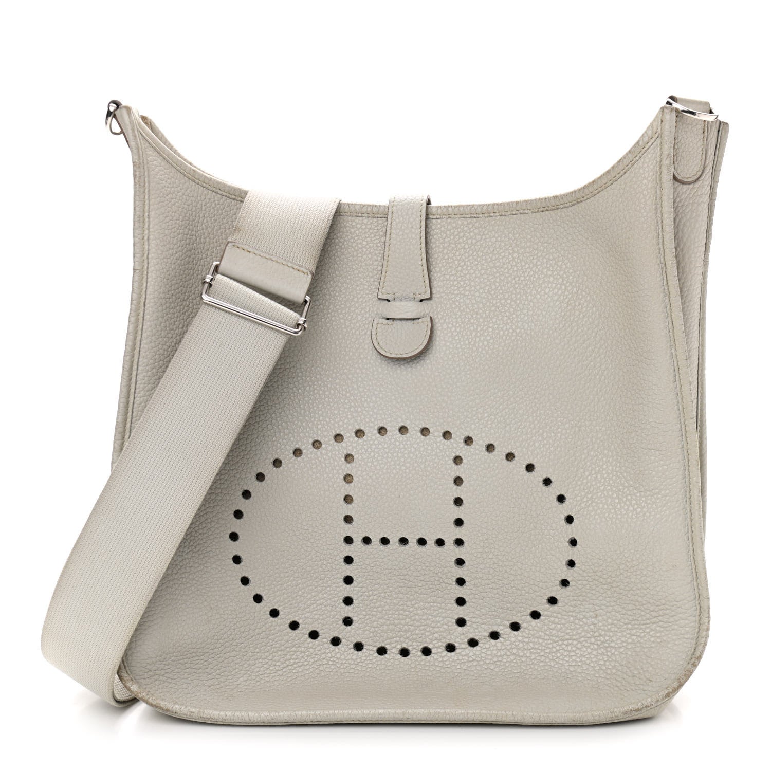 Hermes Taurillon Clemence Evelyne III PM Gris Perle 1 of 12
