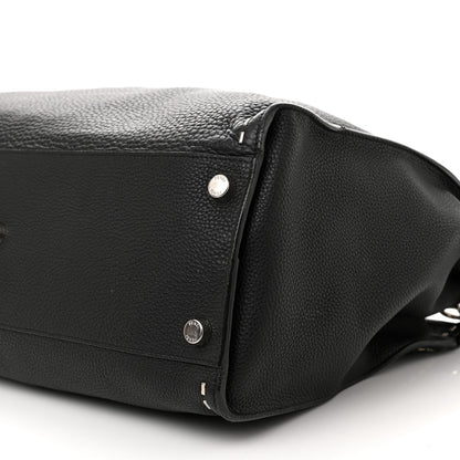 Fendi Cuoio Romano Selleria Metal Stitch Large Mens Peekaboo Iconic Essential Satchel Black 11 of 11