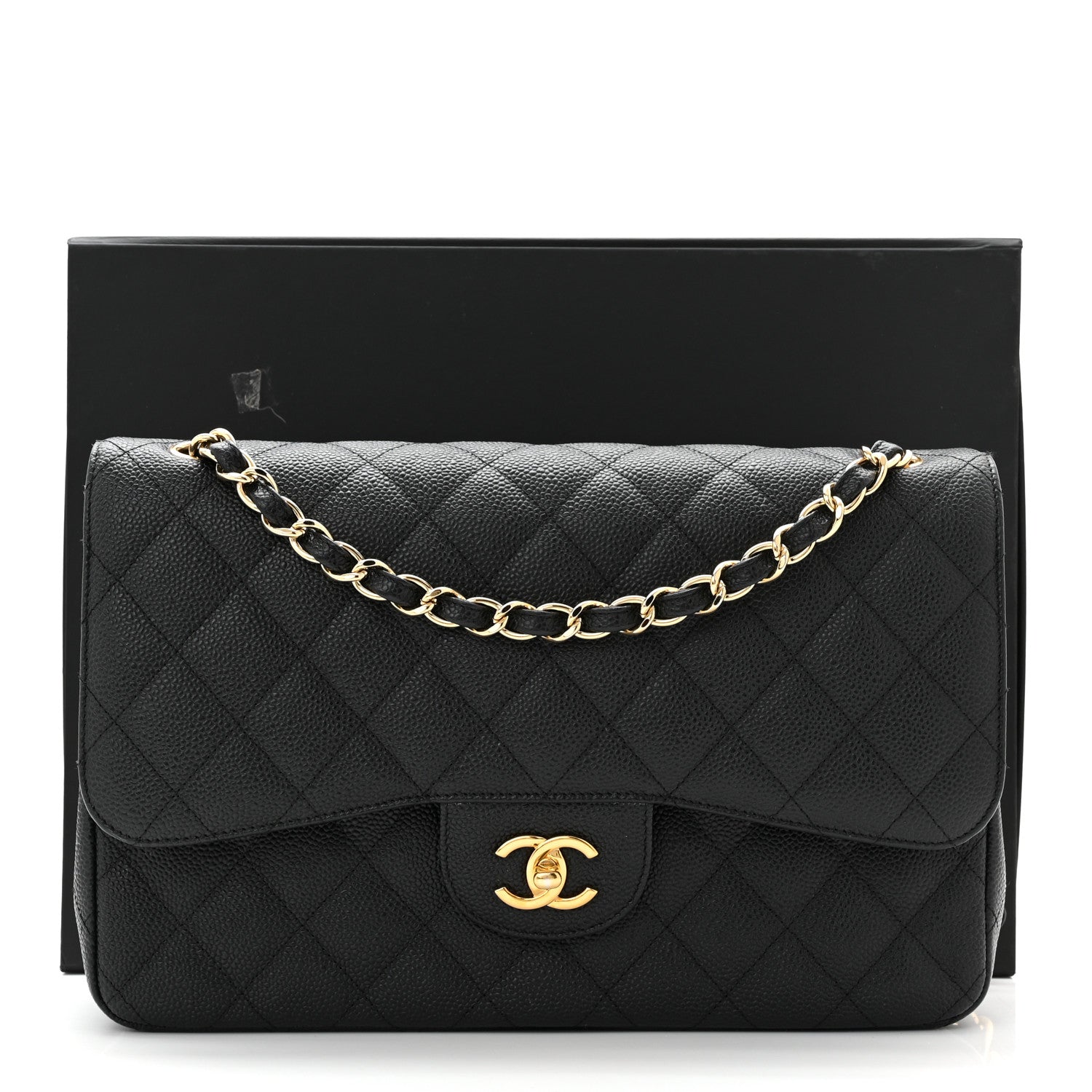 Chanel Caviar Quilted Jumbo Double Flap Black 11 of 11
