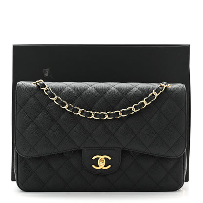 Chanel Caviar Quilted Jumbo Double Flap Black 11 of 11
