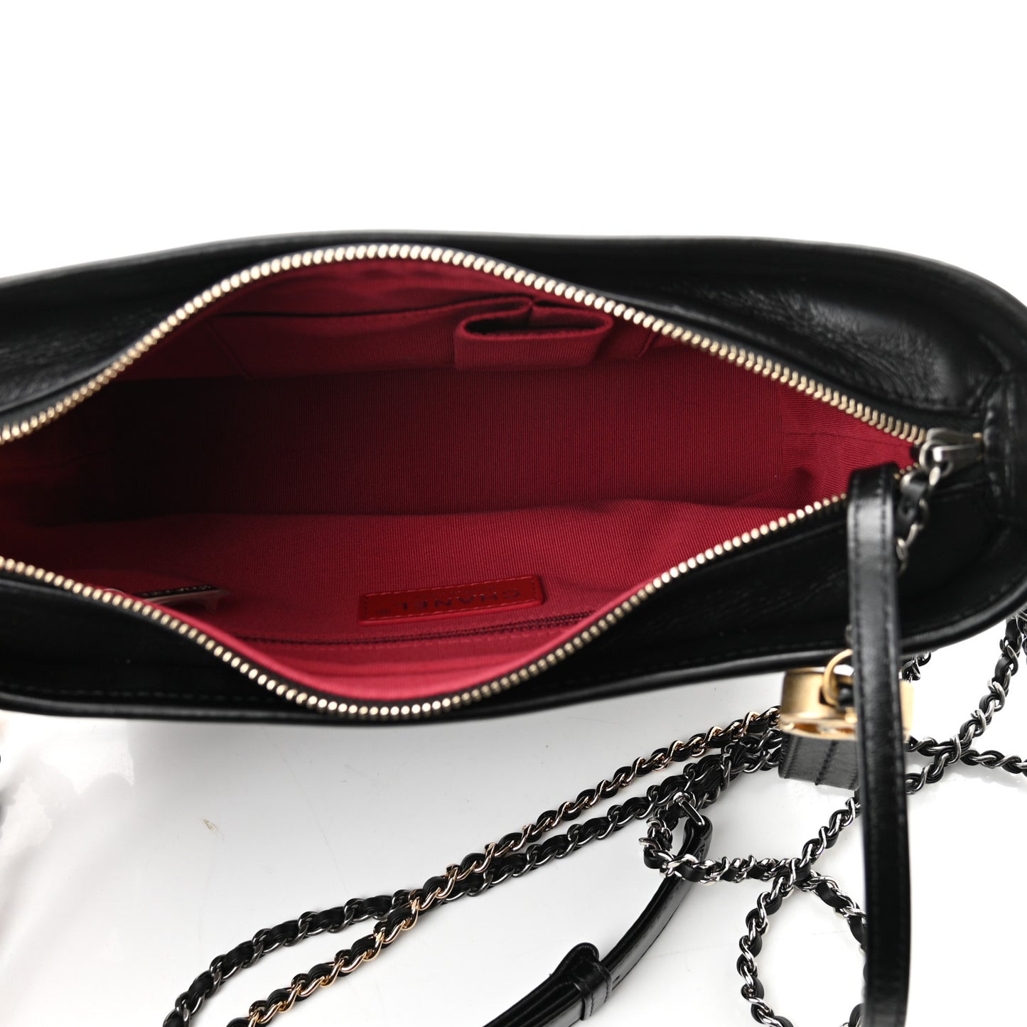Aged Calfskin Quilted New Medium Gabrielle Hobo Black