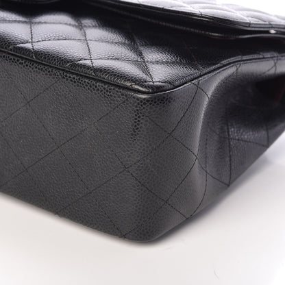 Chanel Caviar Quilted Jumbo Double Flap Black 10 of 11
