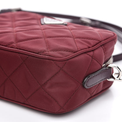Prada Nylon Tessuto Impuntu Quilted Crossbody Bag Granato 9 of 10