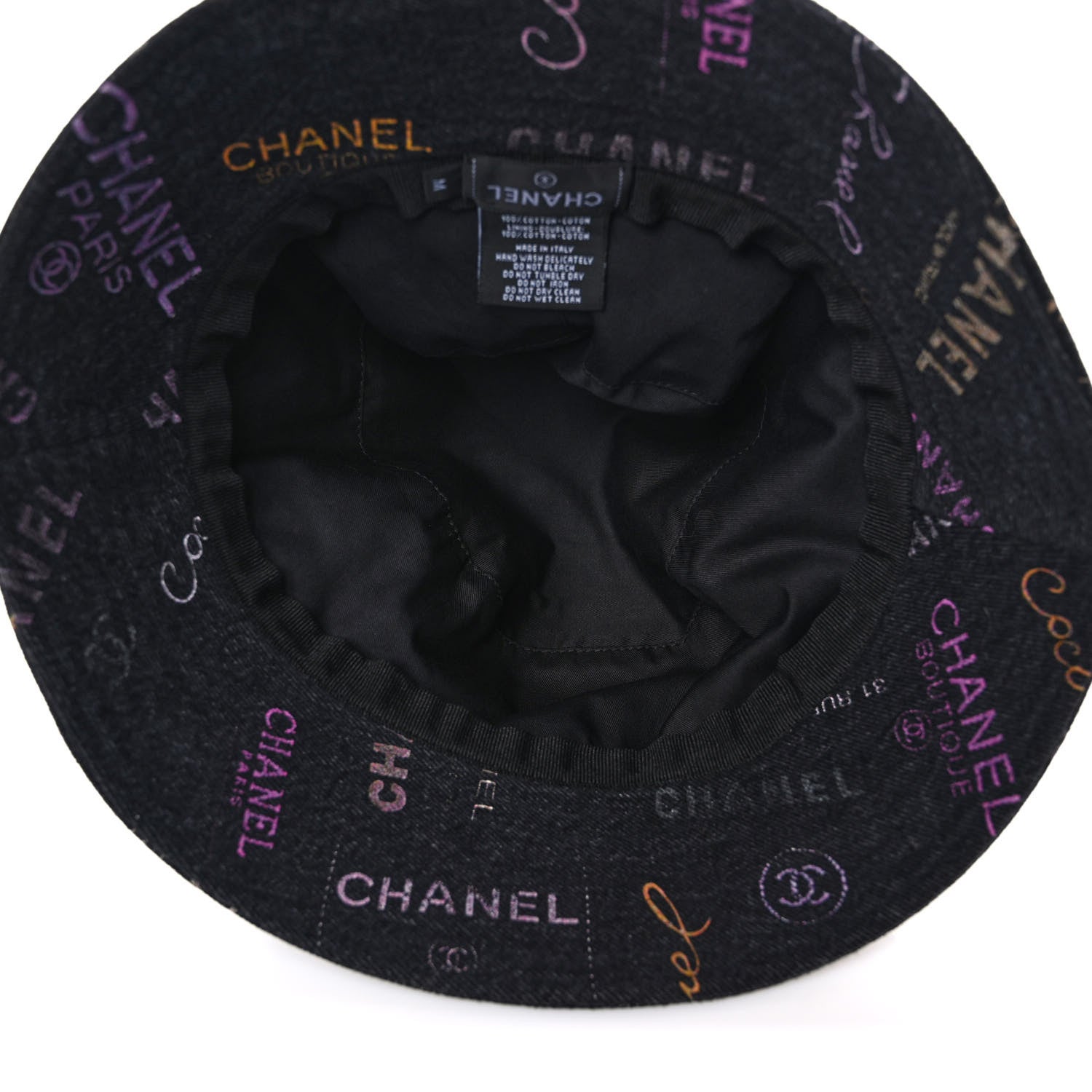 Chanel Denim Mood Cloche Bucket Hat M Black 7 of 8