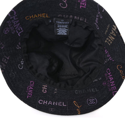 Chanel Denim Mood Cloche Bucket Hat M Black 7 of 8