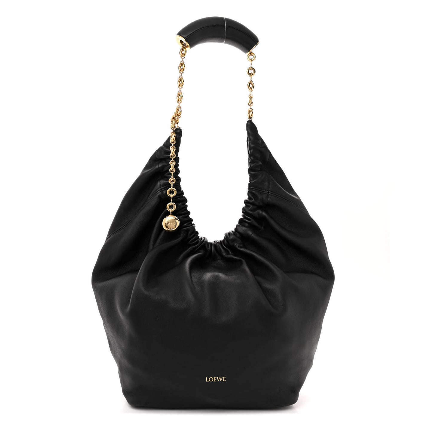 Nappa Medium Squeeze Bag Black