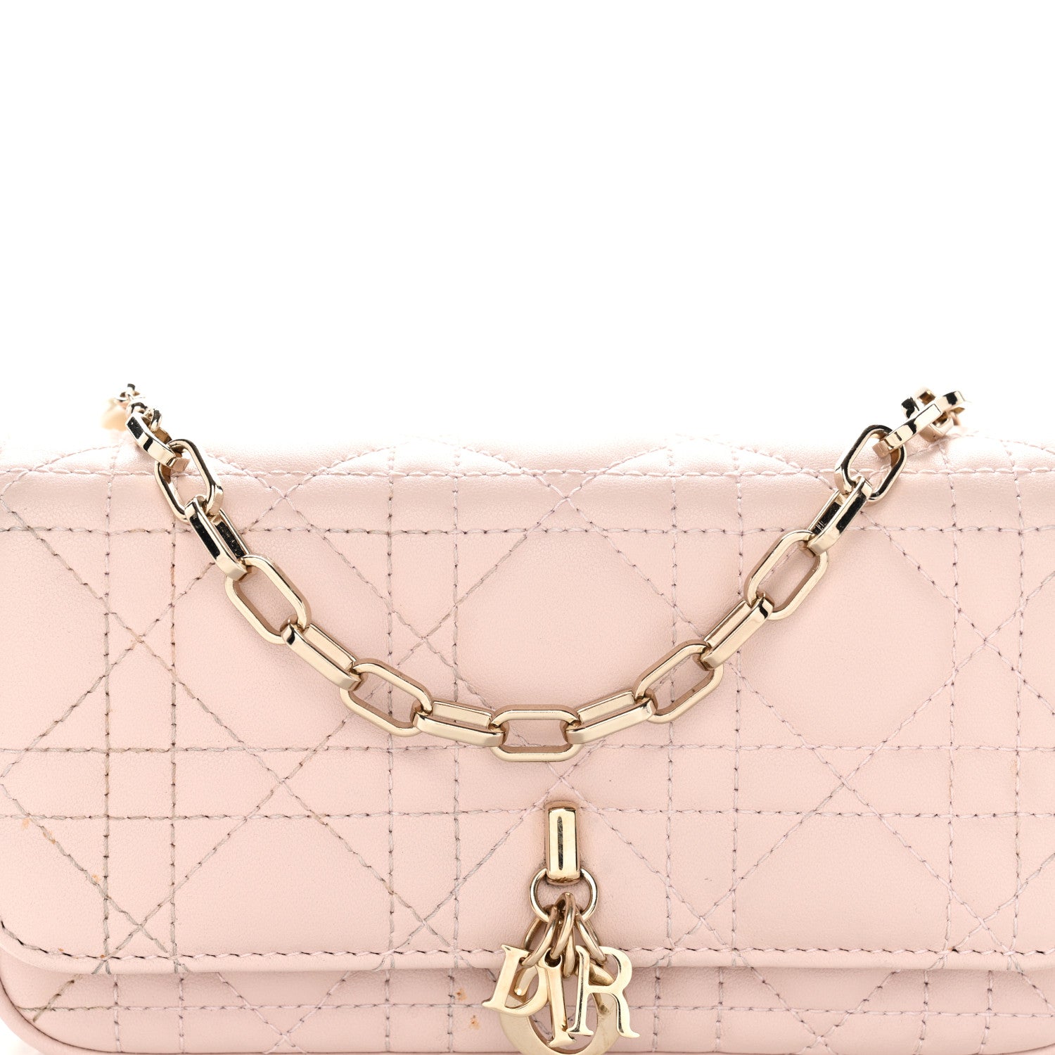 Christian Dior Lambskin Cannage Dior Talk Phone Pouch Rose Poudre 6 of 10