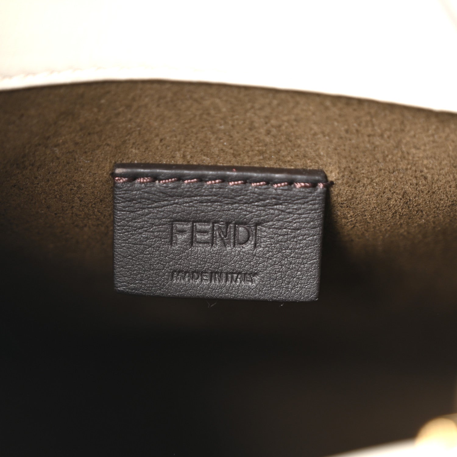 Fendi Vitello Plexiglass FF Embossed Mini Fendi Sunshine Shopper Tote White 5 of 9