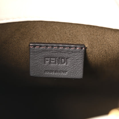 Fendi Vitello Plexiglass FF Embossed Mini Fendi Sunshine Shopper Tote White 5 of 9
