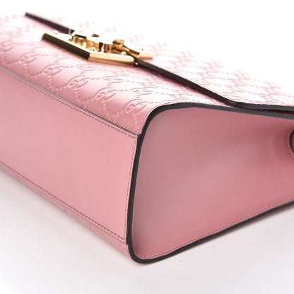 Gucci Guccissima Signature Medium Padlock Shoulder Bag Rose Baby Candy 6 of 9