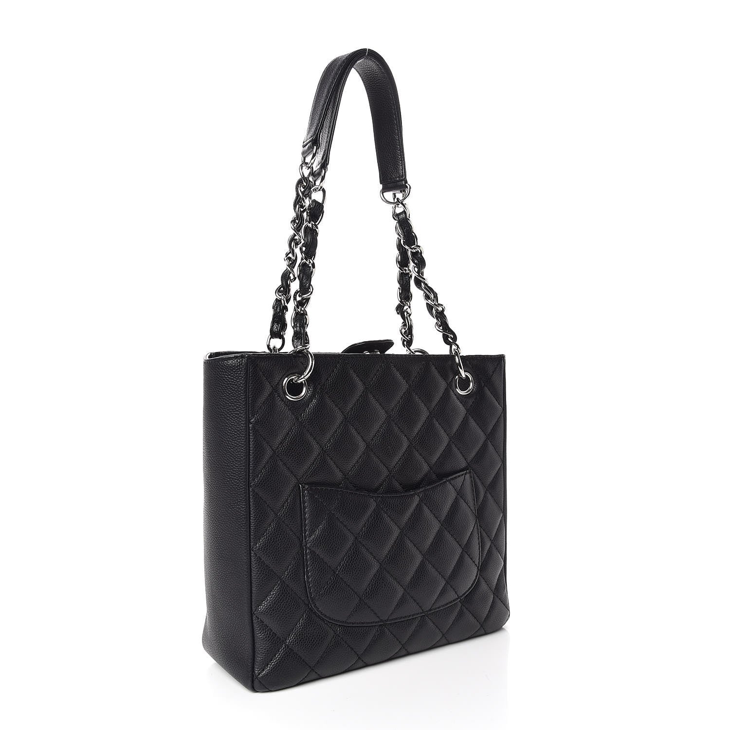 Chanel Caviar Quilted Petit Shopping Tote PST Black 3 of 11