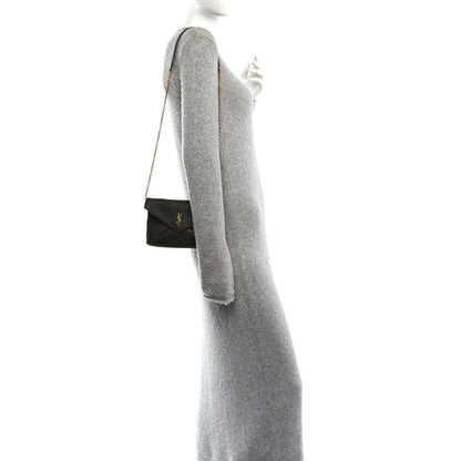 Saint Laurent Grained Lambskin Small Cassandre Chain Pouch Light Musk 2 of 10