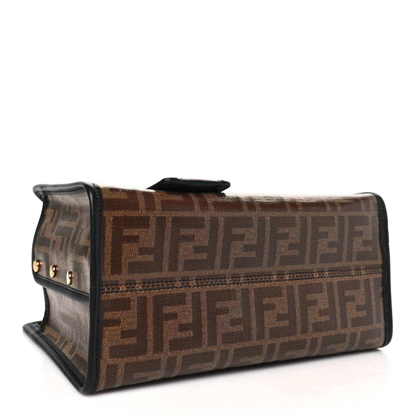 Glazed Fabric Vitello Century FF 1974 Stamp Patch Mini Peekaboo Defender Cover Mogano Panna Black