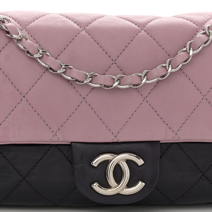 Chanel Lambskin Quilted Bi-Color Medium Single Flap Light Purple 8 of 13