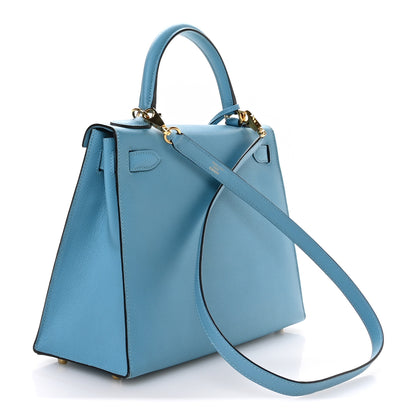 Hermes Epsom Kelly Sellier 28 Bleu Du Nord 2 of 10