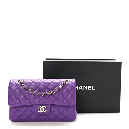 Chanel Caviar Quilted Small Double Flap Dark Purple 10 of 10