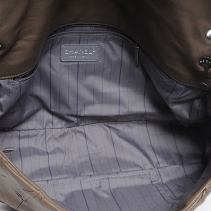 Chanel Lambskin Quilted Jumbo Origami Flap Taupe 5 of 7