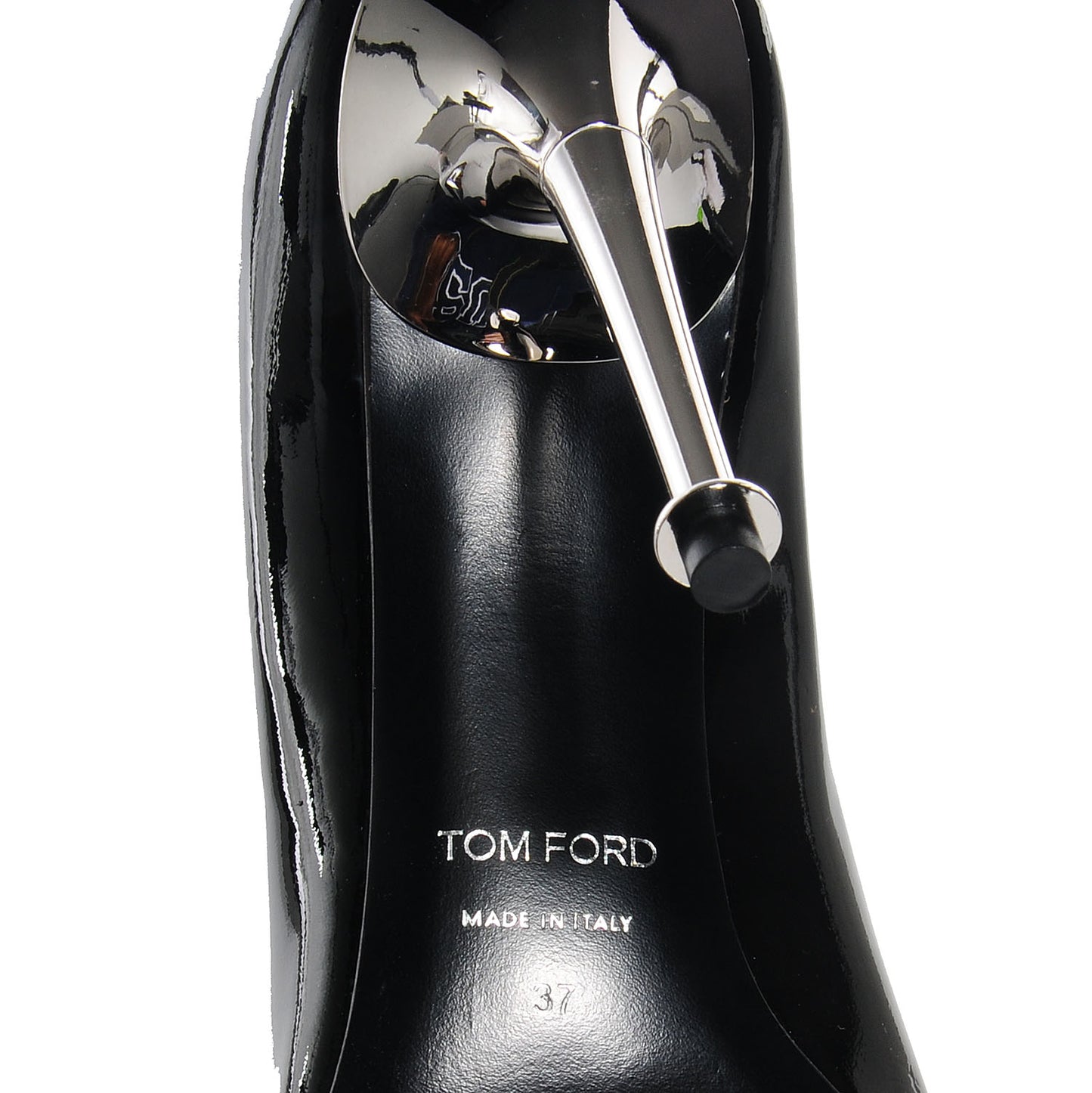 Patent Leather Pumps 37 Black Silver