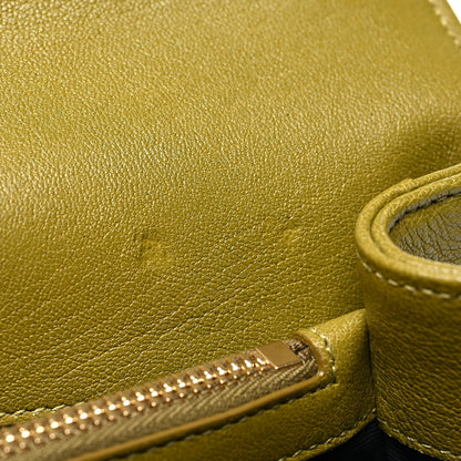 Saint Laurent Sheepskin Matelasse Chevron Monogram Medium College Bag Olive 10 of 10