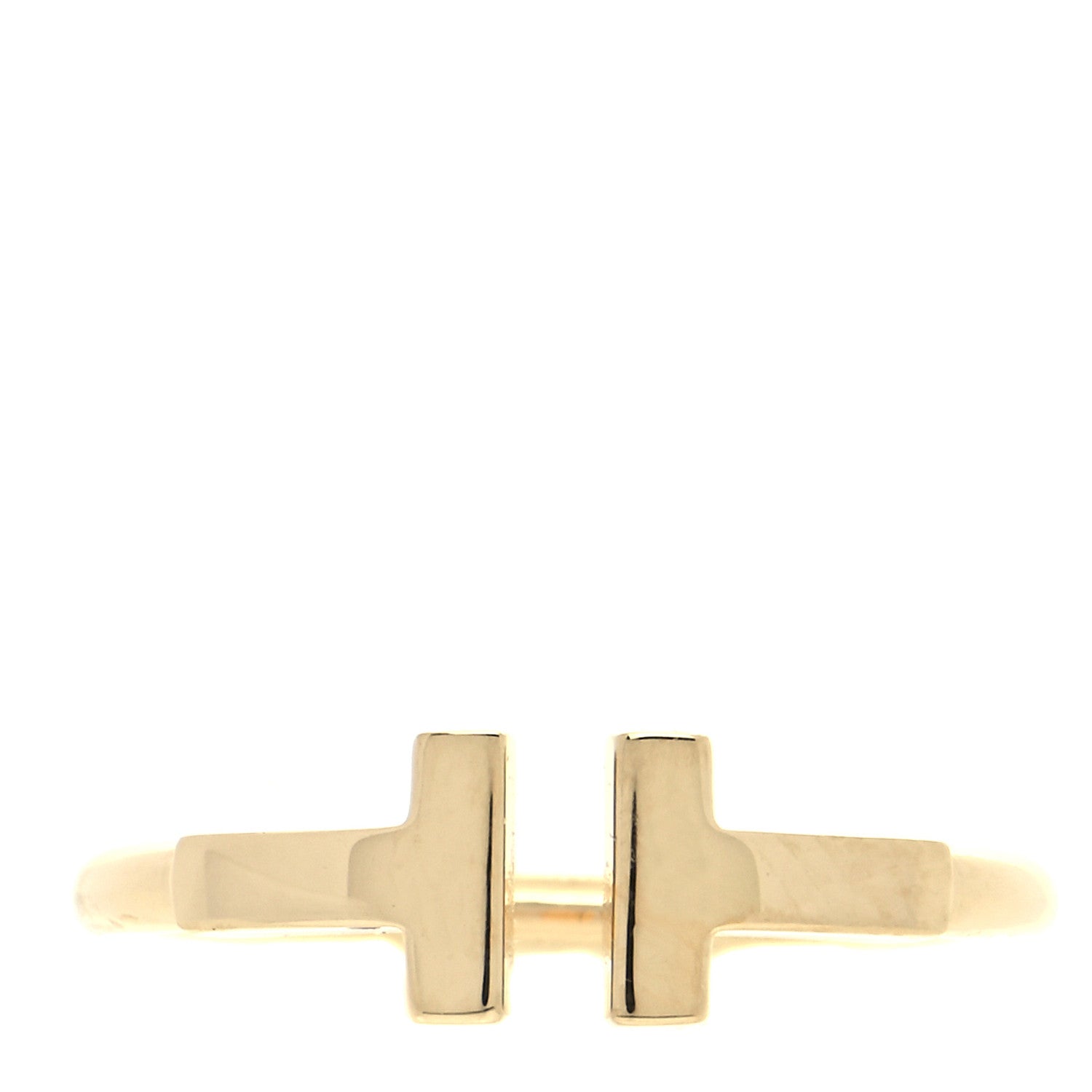 Tiffany 18K Yellow Gold T Wire Ring 49 5 1 of 6