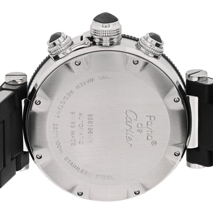 Cartier Stainless Steel Rubber 42mm Pasha Seatimer Date Chronograph Automatic Watch Black 4 of 4