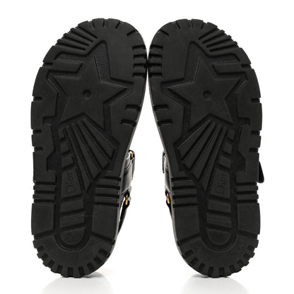 Christian Dior Lambskin Dioract 10mm Sandals 36.5 Black 5 of 9