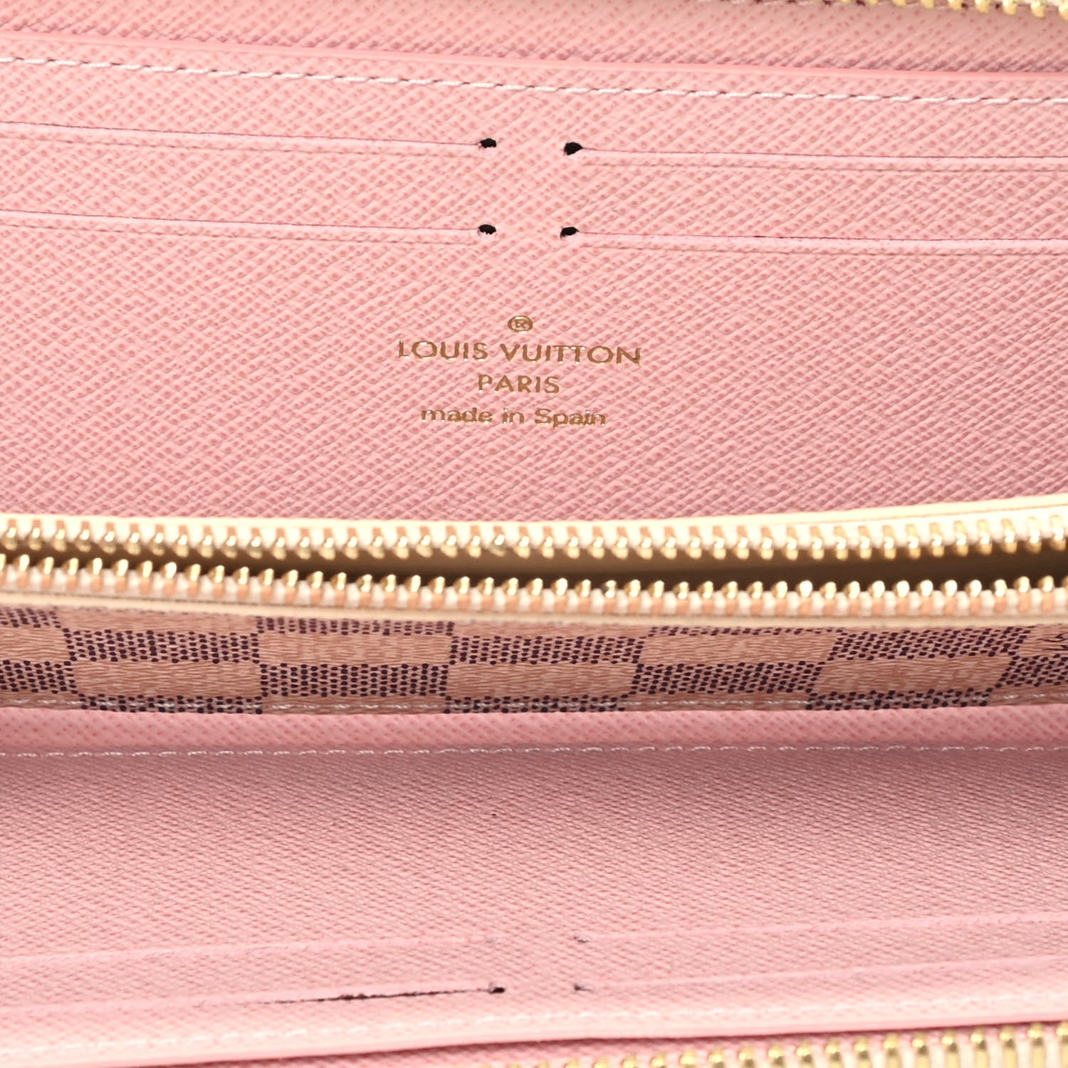 Louis Vuitton Damier Azur Clemence Wallet Rose Ballerine 5 of 7