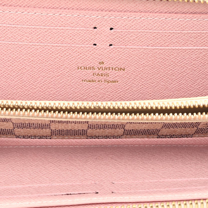 Louis Vuitton Damier Azur Clemence Wallet Rose Ballerine 5 of 7