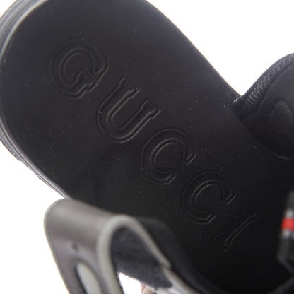 Gucci Mesh Fabric Tinsel Sport Sandals 36.5 Black Silver Green 6 of 8
